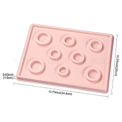 8 Sizes Flocking Plastic Rectangle Bracelet Design Board&nbsp;TOOL-D052-02-A