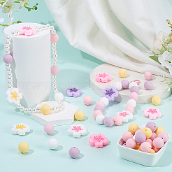 70Pcs 10 Styles Silicone Beads&nbsp;SIL-SC0003-25