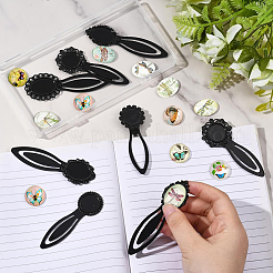 DIY Oval & Flat Round with Flower Bookmark Making Kits&nbsp;DIY-SC0032-06