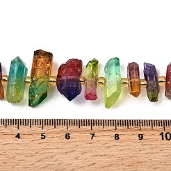 Electroplated Natural Quartz Crystal Beads Strands&nbsp;G-F800-D14