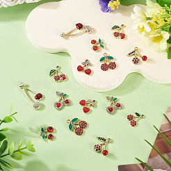 16Pcs 8 Styles Cherry Alloy Pendants&nbsp;FIND-TA0008-78