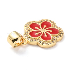 Brass Micro Pave Cubic Zirconia Pendants&nbsp;ZIRC-H120-02E-G