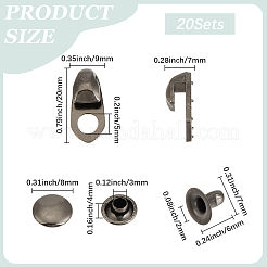 20Bags Alloy Boot Lace Hooks&nbsp;FIND-CL0002-49B
