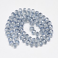 Electroplate Glass Beads Strands&nbsp;EGLA-Q083-8mm-D