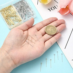400Pcs 2 Colors 304 Stainless Steel Eye Pin&nbsp;FIND-YW0005-14
