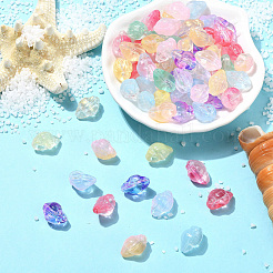 100Pcs 10 Colors Transparent Spray Paint Glass Beads&nbsp;GLAA-CJ0002-72