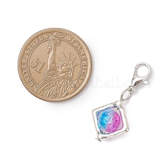 Transparent Crackle Acrylic & Alloy Pendant Decorations&nbsp;HJEW-JM03889