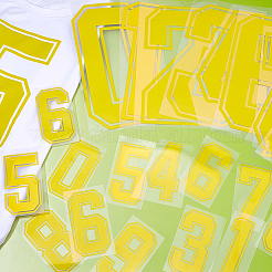 33Pcs 20 Styles Number Iron On Transfers Applique Hot Heat Vinyl Thermal Transfers Stickers For Clothes Fabric Decoration Badge&nbsp;DIY-FH0009-87