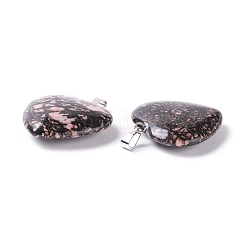 Natural Rhodonite Pendants&nbsp;G-G956-B34-FF
