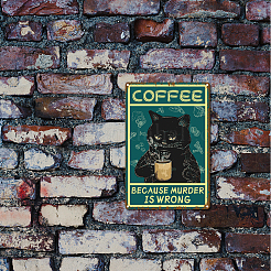 Rectangle with Word Vintage Metal Iron Sign Poster&nbsp;AJEW-WH0157-285