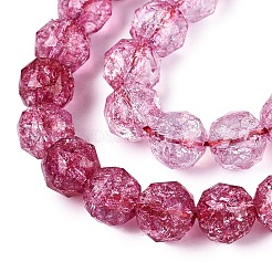 Crackle Transparent Glass Beads Strands&nbsp;GLAA-Q108-02A-11