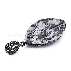 Polymer Clay Rhinestone Pendants&nbsp;RB-S056-12A-B