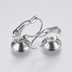 Tarnish Resistant 304 Stainless Steel Leverback Earring Settings&nbsp;STAS-F139-051P-8mm