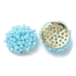 Glass Seed Beaded Cabochons&nbsp;FIND-G058-02I