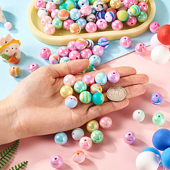 DIY Round Acrylic & Silicone Beads Jewelry Making Finding Kits&nbsp;DIY-TA0012-04