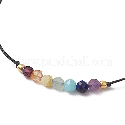 Chakra Adjustable Braided Nylon Thread Bracelets for Men Women&nbsp;BJEW-JB11652-02