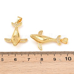 Brass Micro Pave Cubic Zirconia Pendants&nbsp;KK-Z140-23G