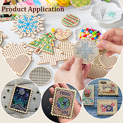 8Pcs 4 Styles Wood Embroidery Board&nbsp;DIY-BC0014-91