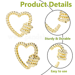 4Pcs Brass Screw Carabiner Lock Charms&nbsp;KK-DC0004-91