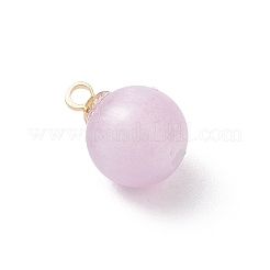 Dyed Natural Selenite Round Charms&nbsp;PALLOY-JF04843