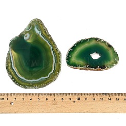 Natural Agate Nuggets Slice Links Connector Charms&nbsp;G-E022-M02