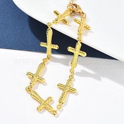 201 Stainless Steel Link Bracelets for Women&nbsp;BJEW-Z103-01G-02