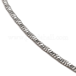 Non-Tarnish 10Pcs 304 Stainless Steel Diamond Cut Snake Chain Necklaces Set&nbsp;NJEW-K254-03P