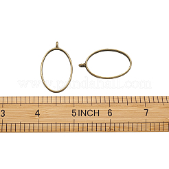 Rack Plating Alloy Open Back Bezel Pendants&nbsp;PALLOY-TA0001-10AB
