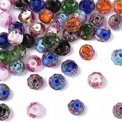 45Pcs 9 Colors Handmade Gold Sand Lampwork Beads&nbsp;LAMP-YW0001-80