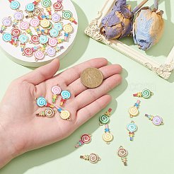 40Pcs 8 Styles Alloy Enamel Pendants&nbsp;ENAM-CJ0005-19