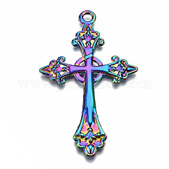 Rainbow Color Alloy Big Pendant Rhinestone Settings&nbsp;PALLOY-S180-012-RS
