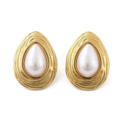 201 Stainless Steel Teardrop Stud Earrings&nbsp;EJEW-P304-02G