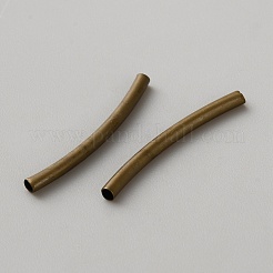 Brass Curved Tube Beads&nbsp;KK-WH0103-003C-AB