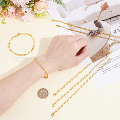 30Pcs Iron Cable Chain Bracelets&nbsp;IFIN-ME0001-34G