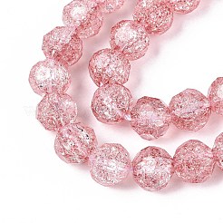 Transparent Crackle Glass Beads Strands&nbsp;GLAA-N053-10mm-07