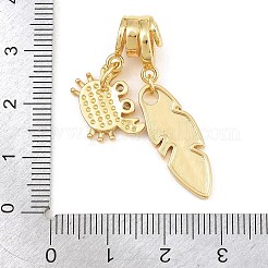 Brass Micro Pave Clear Cubic Zirconia Pendants&nbsp;CU-CBAFB7D-05G-05