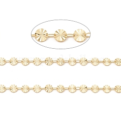 Brass Flat Round Link Chains&nbsp;CHC-M025-32G