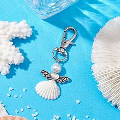 Angel Spiral Shell Pendant Decooration&nbsp;HJEW-JM01964-02