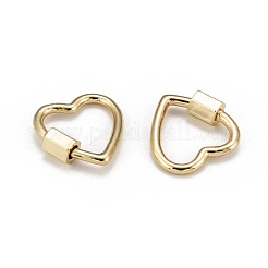 Brass Screw Carabiner Lock Charms&nbsp;KK-T047-04G