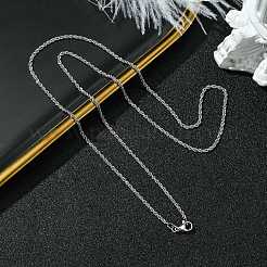 2mm Rack Plating Brass Rope Chain Necklaces for Women Men&nbsp;MAK-L044-59P