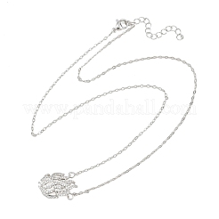 Brass Micro Pave Clear Cubic Zirconia Flame Pendant Adjustable Slider Necklaces&nbsp;KK-CBA4547-10P