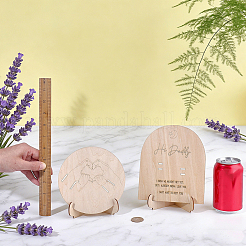 2 Bags 2 Styles Baby Birth Wristband & Hi Daddy Pregnancy Test Keepsake Wooden Sign&nbsp;OFST-FG0001-07