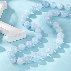 Natural Aquamarine Beaded Necklaces&nbsp;NJEW-S404-19
