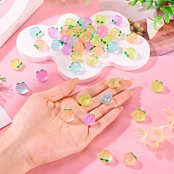 50Pcs 5 Colors Luminous Translucent Resin Decoden Cabochons&nbsp;RESI-TA0004-34
