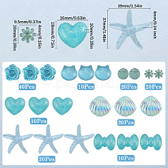 8 Styles Transparent & Opaque Resin Cabochons&nbsp;RESI-SP0001-08