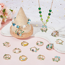 24Pcs 12 Styles Alloy Enamel Pendants&nbsp;ENAM-SC0005-37