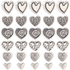 120Pcs 6 Styles Tibetan Style Alloy Beads&nbsp;TIBE-SP0001-22C