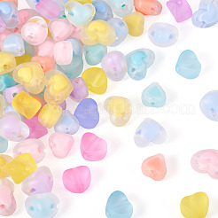 120Pcs 4 Styles Frosted Transparent Acrylic Beads&nbsp;OACR-TA0003-53