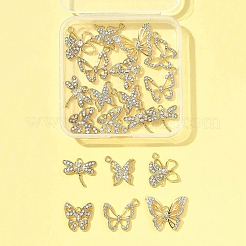 20Pcs 6 Styles Alloy with Rhinestone Pendant&nbsp;FIND-FS0004-28