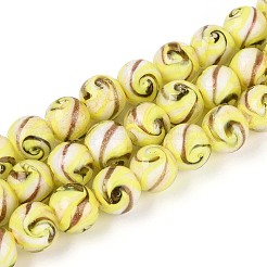 Handmade Gold Sand Lampwork Beads&nbsp;LAMP-T024-11E